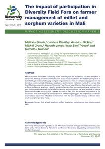 The impact of participation in Diversity Field Fora on farmer management of millet and Sorghum varieties in Mali