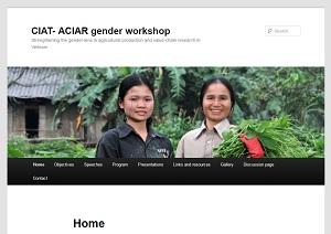 CIAT- ACIAR gender workshop: Strengthening the gender lens in agricultural production and value-chain research in Vietnam