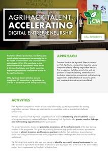 AgriHack Talent: Accelerating digital entrepreneurship