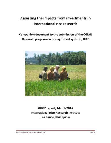 RICE Companion document to the Full Proposal 2017-2022