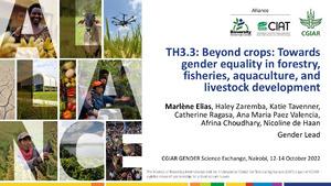 TH3.3: Beyond crops: Towards gender equality in forestry, fisheries, aquaculture, and livestock development