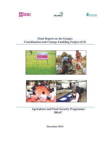 Final Report on Ganges Coordination and Change Enabling Project (G5)