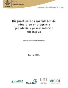 Diagnóstico de capacidades de género en el programa ganadería y pesca: informe Nicaragua