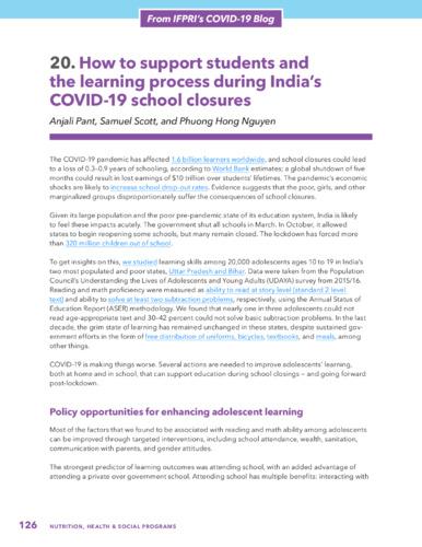 How to support students and the learning process during India’s COVID-19 school closures