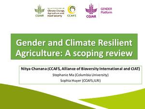 Gender and Climate Resilient Agriculture