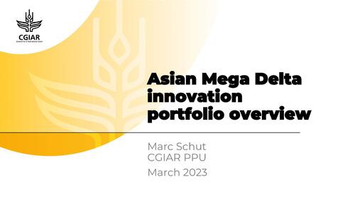 Asian Mega Delta Innovation Portfolio Overview