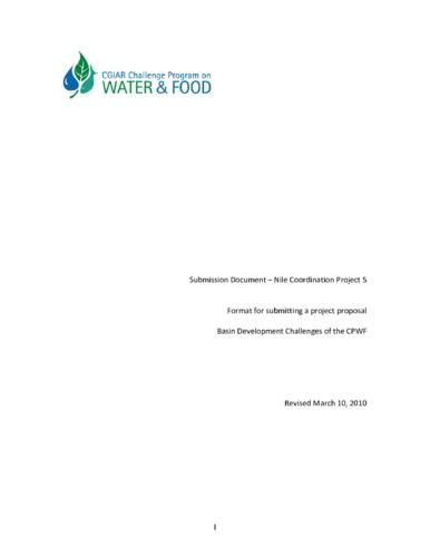 A landscape approach to rainwater management in Ethiopia: Project 5 proposal on coordination and multi‐stakeholder platforms