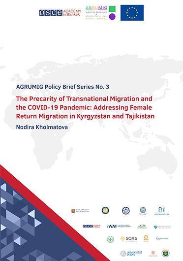The precarity of transnational migration and the COVID-19 pandemic: addressing female return migration in Kyrgyzstan and Tajikistan
