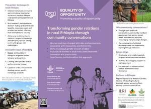 Transforming gender relations in rural Ethiopia through community conversations