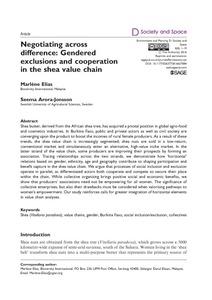 Negotiating across difference: gendered exclusions and cooperation in the shea value chain