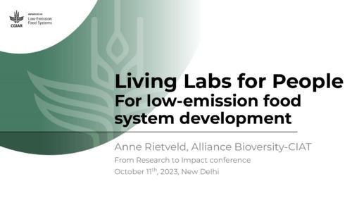 A conceptual framework of living labs for people: Fostering innovations for low emissions food systems and social equity