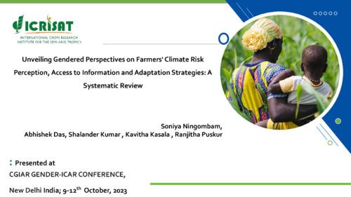 Unveiling gendered perspectives on farmers’ climate risk perception, and adaptation strategies: A systematic review