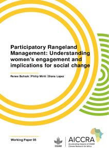 Participatory Rangeland Management: Understanding women’s engagement and implications for social change