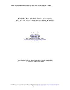 Client-led agro-industrial action development : The case of cassava starch in Cauca Valley, Colombia