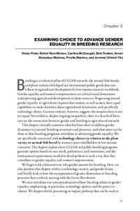 Examining choice to advance gender equality in breeding research