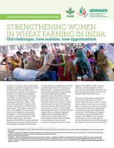 Strengthening women in wheat farming in India: Old challenges, new realities, new opportunities