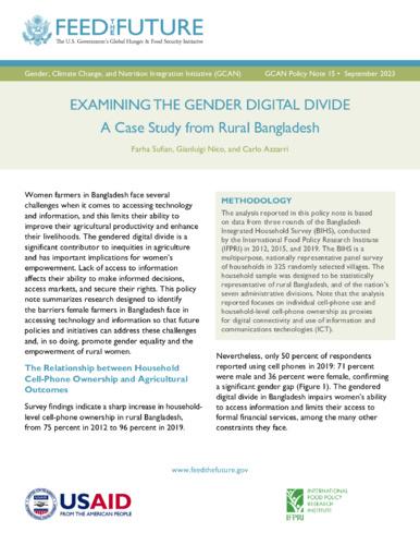 Examining the gender digital divide: A case study from rural Bangladesh