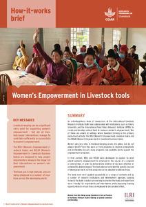 Women’s Empowerment in Livestock tools