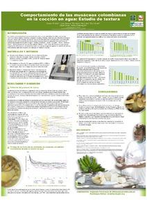 Comportamiento de la musáceas Colombianas en la cocción de agua: estudio de textura