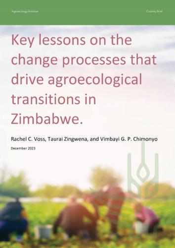 Key lessons on the change processes that drive agroecological transitions in Zimbabwe