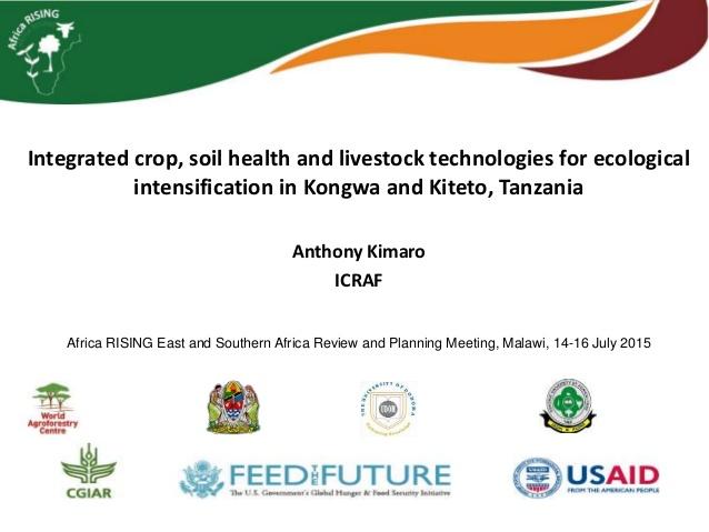 Integrated crop, soil health and livestock technologies for ecological intensification in Kongwa and Kiteto, Tanzania