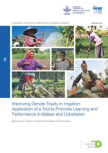 Improving gender equity in irrigation: application of a tool to promote learning and performance in Malawi and Uzbekistan