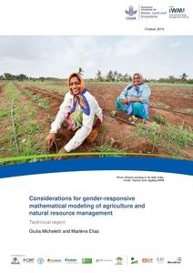 Considerations for gender-responsive mathematical modeling of agriculture and natural resource management