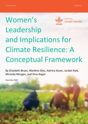 Women’s leadership and implications for climate resilience: A conceptual framework
