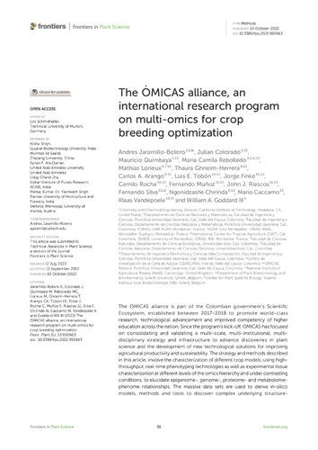 Corrigendum: The ÓMICAS Alliance, an international research program on multi-omics for crop breeding optimization