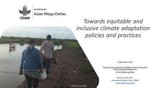 Towards equitable and inclusive climate adaptation policies and practices