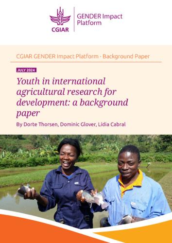 Youth in international agricultural research for development: A background paper