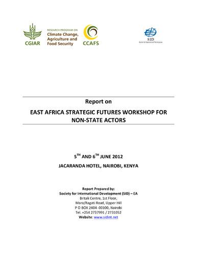 East Africa Strategic Futures Workshop for Non-State Actors