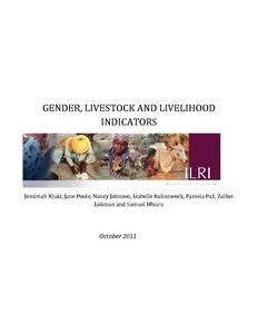 Gender, livestock and livelihood indicators