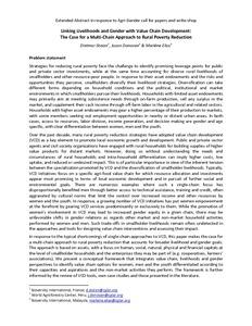 Linking livelihoods and gender with value chain development: the case for a multi-chain approach to rural poverty reduction
