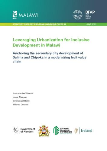 Leveraging urbanization for inclusive development in Malawi: Anchoring the secondary city development of Salima and Chipoka in a modernizing fruit value chain