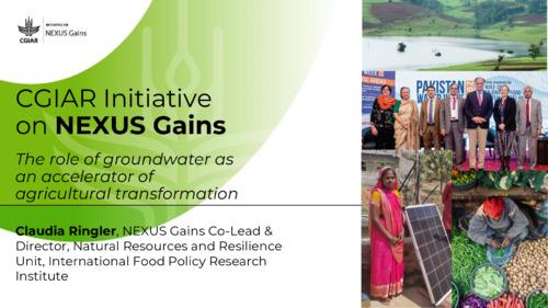 The role of groundwater as an accelerator of agricultural transformation