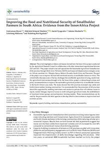 Improving the food and nutritional security of smallholder farmers in South Africa: Evidence from the InnovAfrica Project