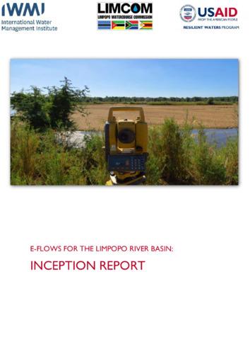 E-flows for the Limpopo River Basin: inception report