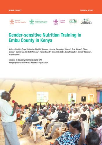 Gender-sensitive nutrition training in Embu County in Kenya