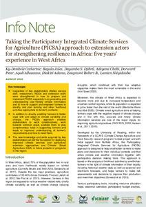 Taking the Participatory Integrated Climate Services for Agriculture (PICSA) approach to extension actors for strengthening resilience in Africa: five years’ experience in West Africa
