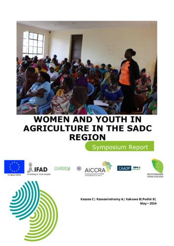 Women and Youth in Agriculture in the Southern African Development Community (SADC) Region