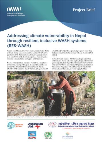 Addressing climate vulnerability in Nepal through resilient inclusive WASH systems (RES-WASH)