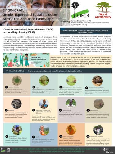 CIFOR-ICRAF: Gender equity and social inclusion across the agri-food landscape