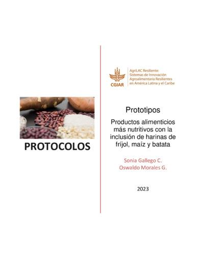 Prototipos de productos alimenticios más nutritivos con la inclusión de harinas de fríjol, maíz y batata