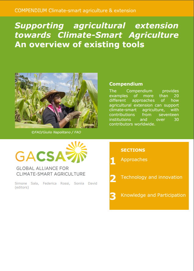 Supporting agricultural extension towards Climate-Smart Agriculture An overview of existing tools