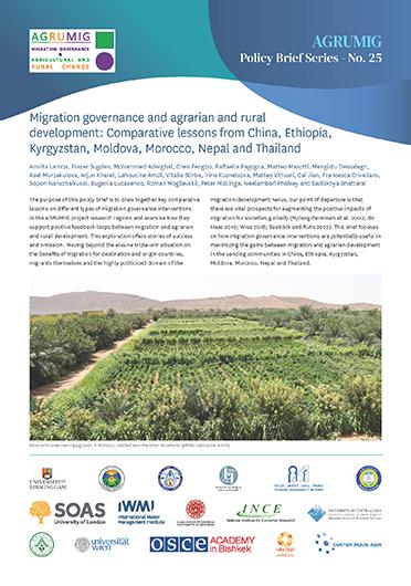 Migration governance and agrarian and rural development: comparative lessons from China, Ethiopia, Kyrgyzstan, Moldova, Morocco, Nepal and Thailand