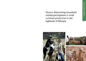 Factors determining household market participation in small ruminant production in the highlands of Ethiopia