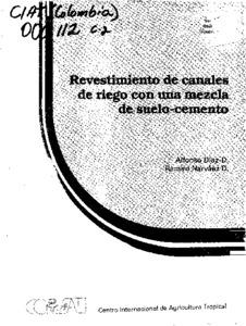 Revestimiento de canales de riego con una mezcla de suelo-cemento