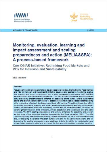 Monitoring, evaluation, learning and impact assessment and scaling preparedness and action (MELIA&SPA): a process-based framework