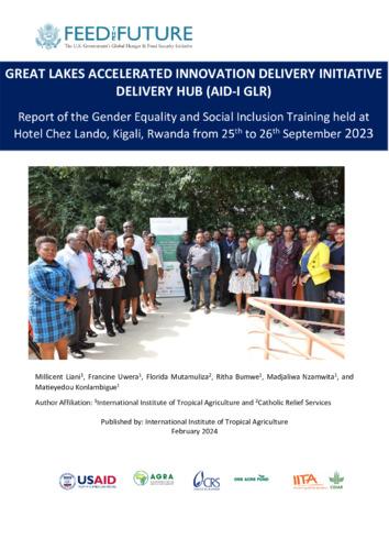 Great Lakes Accelerated Innovation Delivery Initiative Delivery Hub (AID-I GLR): report of the gender equality and social inclusion training